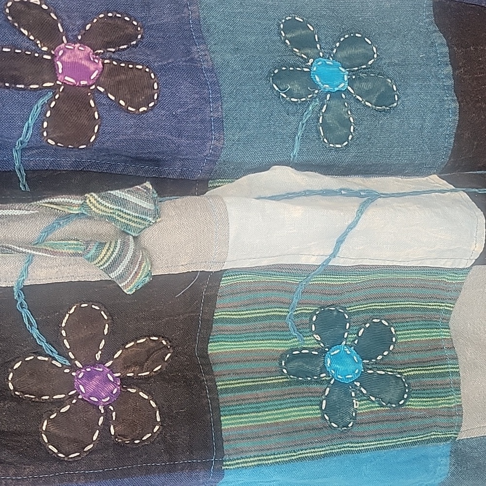 Rising International Multicolor Patchwork Wide Le… - image 3